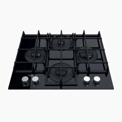 Plită pe gaz Hotpoint-Ariston HAGS 61F/BK, Negru