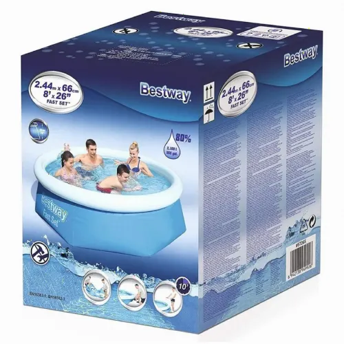 Надувной бассейн Bestway Fast Set, 2100л, Синий/Белый, 57265